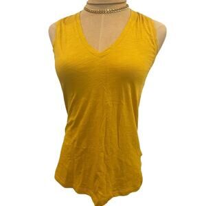 Madewell mustered yellow v-neck tank top XXS